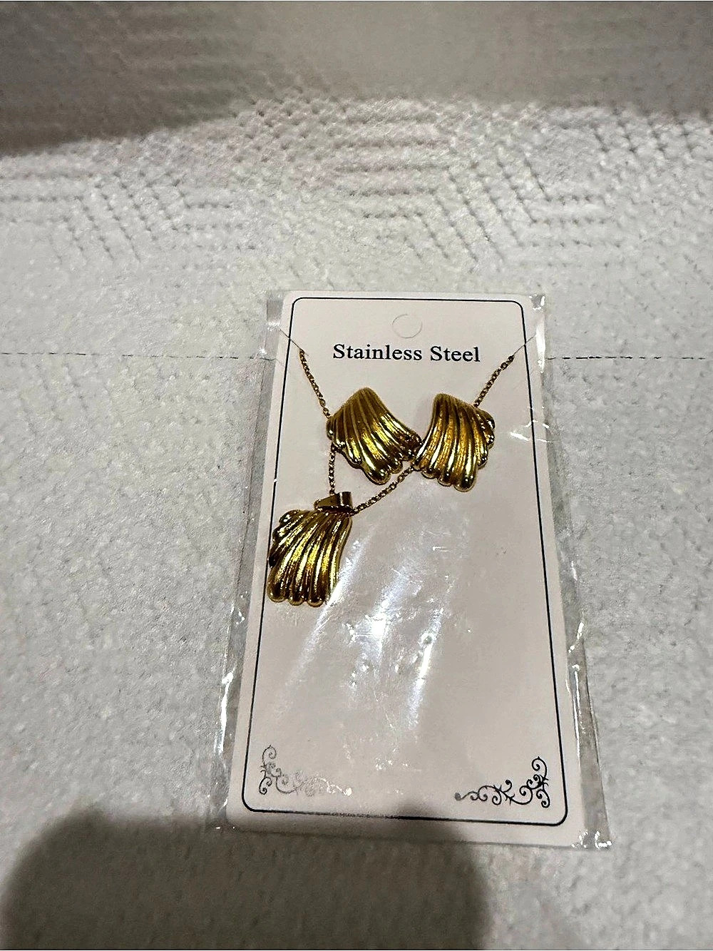 Gold-Tone Stainless Steel Jewelry Set NWT